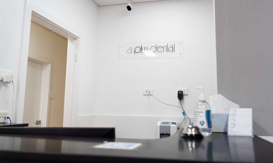 the front desk at a plus dental in chelsea heights